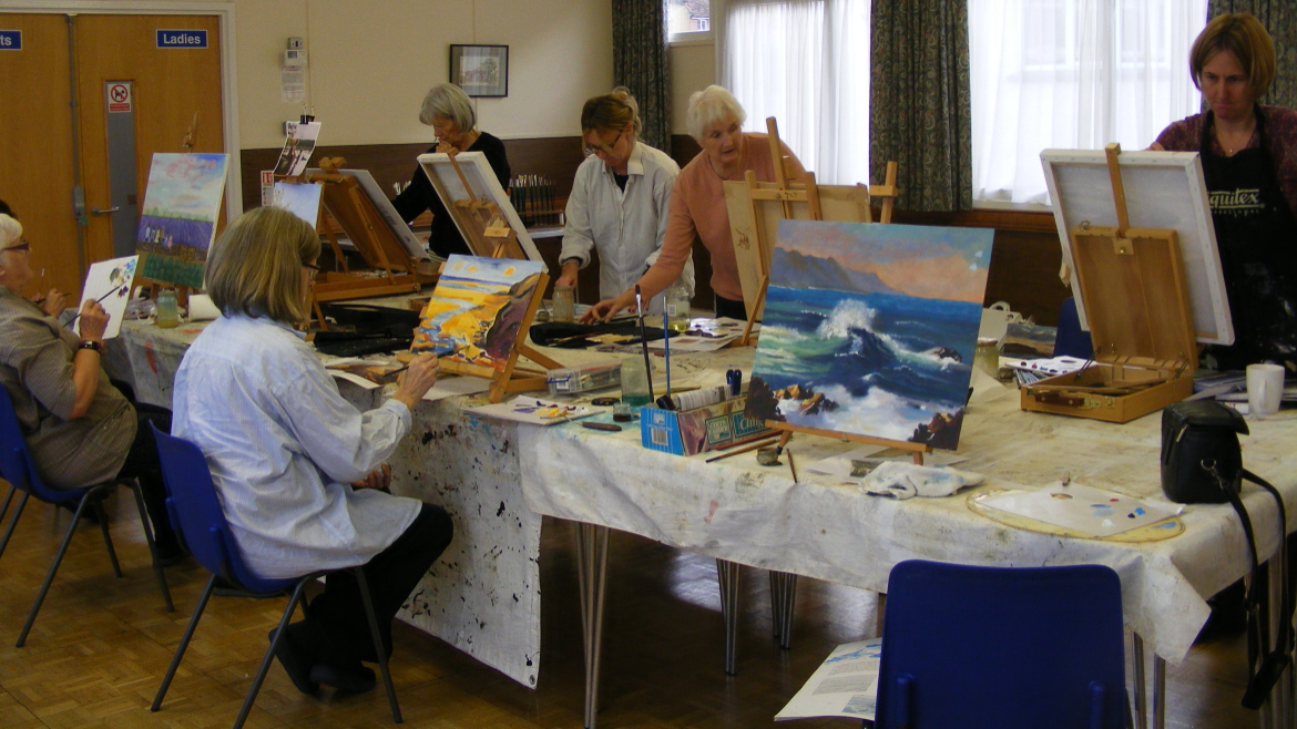 Students on a workshop