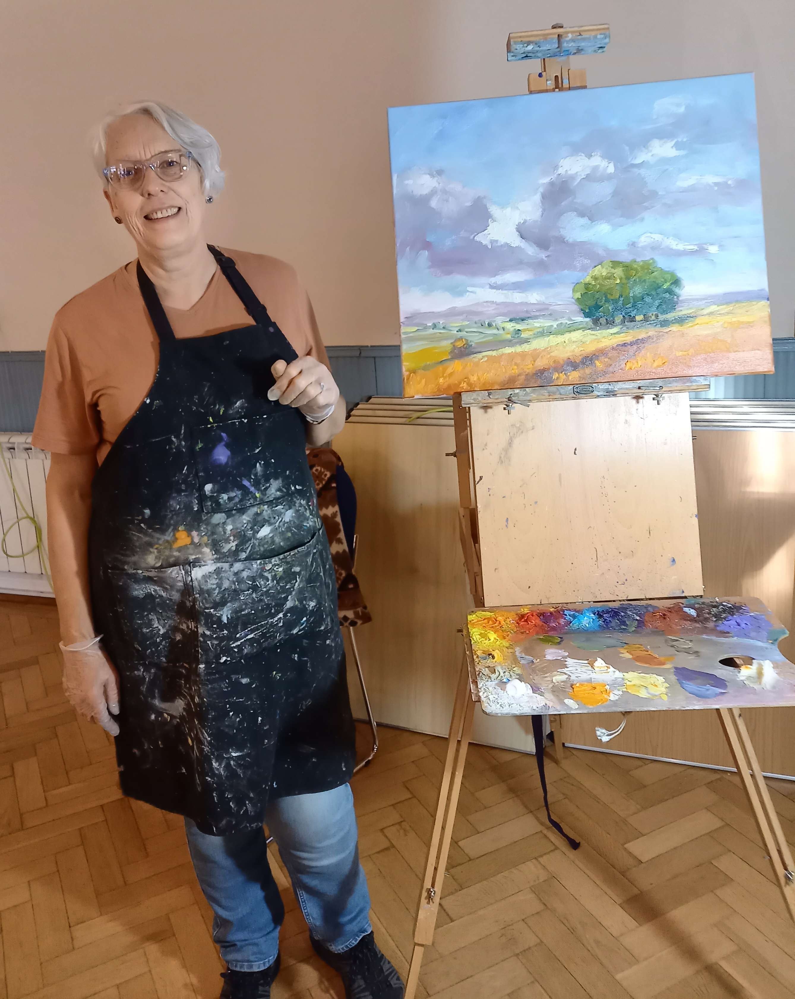 Melanie at the Society of Eastbourne Artists